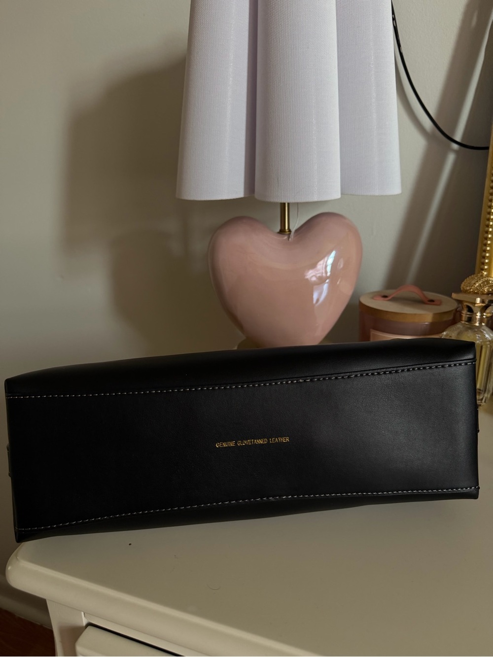 Coach Black Leather Shoulder Bag with Gold-Tone Accents - Picture 3 of 3